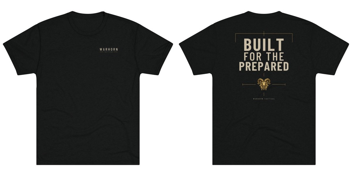 Prepared Tee in Vintage Black, front and back